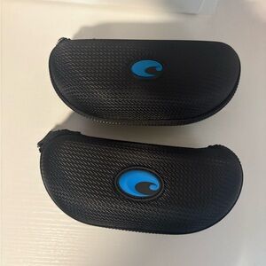 Costa Black Cases with Blue Emblem